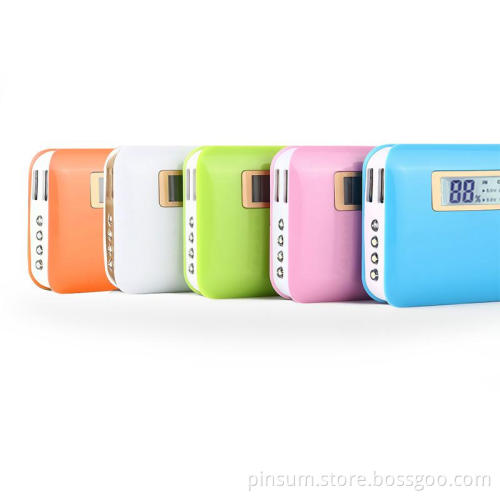 Dual USB Portable External Battery Charger with LCD Capacity Screen